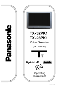 Manual Panasonic TX-32PK1 Television