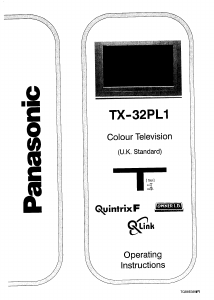 Manual Panasonic TX-32PL1 Television
