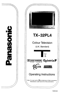 Manual Panasonic TX-32PL4 Television