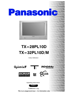 Manual Panasonic TX-32PL10DM Television