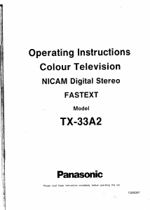 Manual Panasonic TX-33A2 Television