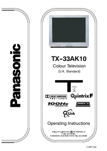 Manual Panasonic TX-33AK10 Television