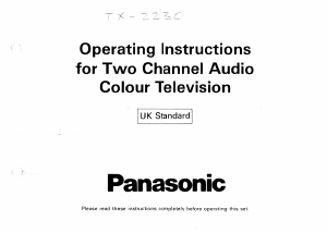 Manual Panasonic TX-2230 Television