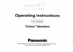 Manual Panasonic TX-2636 Television