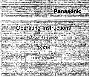Manual Panasonic TX-C84 Television