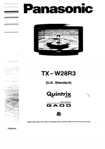 Handleiding Panasonic TX-W28R3 Televisie