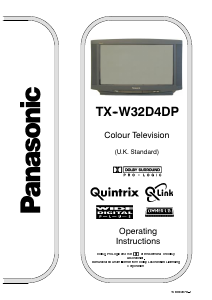 Manual Panasonic TX-W32D4DP Television