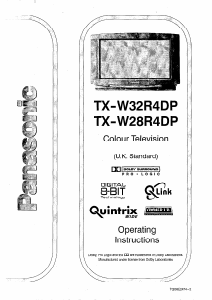 Manual Panasonic TX-W32R4DP Television