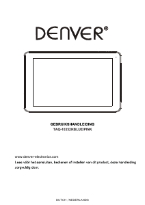 Handleiding Denver TAQ-10352KBLUE Tablet