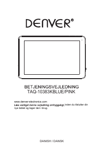 Brugsanvisning Denver TAQ-10383KPINK Tablet