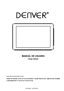 Manual de uso Denver TAQ-70333 Tablet