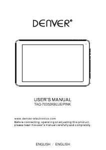 Manual Denver TAQ-70352KPINK Tablet