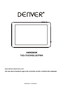 Bruksanvisning Denver TAQ-70353KBLUE Tablet