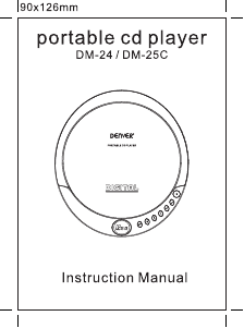 Mode d’emploi Denver DM-24 Lecteur CD portable