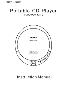 Bruksanvisning Denver DM-25C MK2 Discman