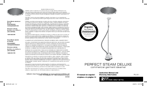 Manual de uso HomeTouch PS-251 Vaporizador de prendas