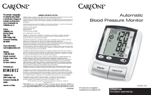 Manual CareOne AHBPA-060 Blood Pressure Monitor