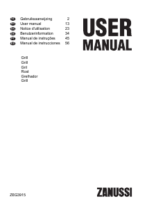 Manual Zanussi ZEG3915IXA Placa
