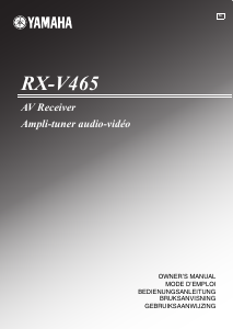 Mode d’emploi Yamaha RX-V465 Récepteur