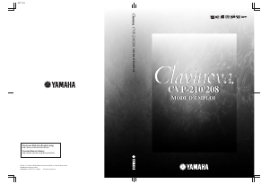 Mode d’emploi Yamaha Clavinova CVP-208 Piano numérique