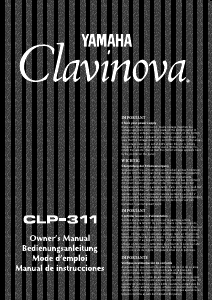 Mode d’emploi Yamaha Clavinova CLP-311 Piano numérique