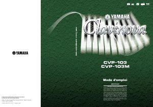 Mode d’emploi Yamaha Clavinova CVP-103 Piano numérique