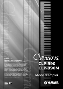 Mode d’emploi Yamaha Clavinova CLP-990M Piano numérique