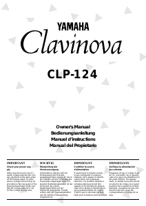 Mode d’emploi Yamaha Clavinova CLP-124 Piano numérique