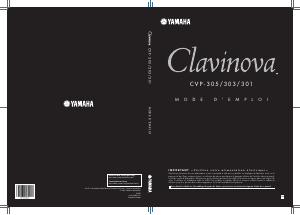 Mode d’emploi Yamaha Clavinova CVP-305 Piano numérique