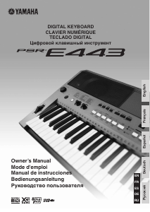 Mode d’emploi Yamaha PSR-E443 Clavier éléctronique