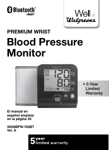 Handleiding Walgreens WGNBPW-760BT Bloeddrukmeter