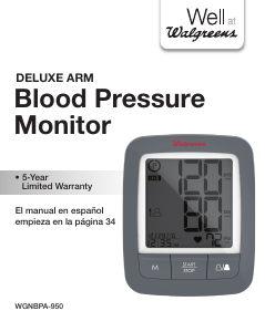 Handleiding Walgreens WGNBPA-950 Bloeddrukmeter