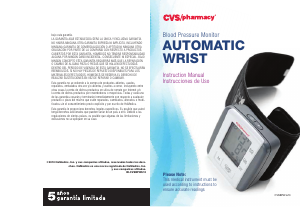 Manual de uso CVS Pharmacy CVSBPW-610 Tensiómetro