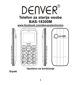 Priručnik Denver BAS-18300M Mobilni telefon