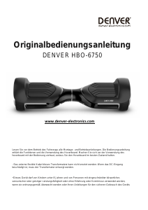 Bedienungsanleitung Denver HBO-6750 Hoverboard