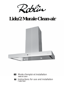 Manual Roblin Lido 1200 CLEAN-R Cooker Hood