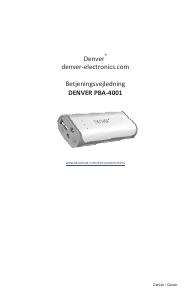 Manual Denver PBA-4001MK2 Portable Charger