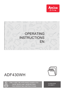 Manual Amica ADF430WH Dishwasher