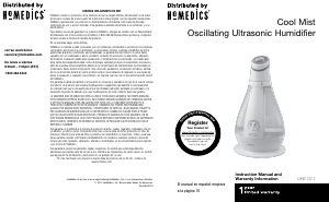 Manual de uso Homedics UHE-OC1A Humidificador