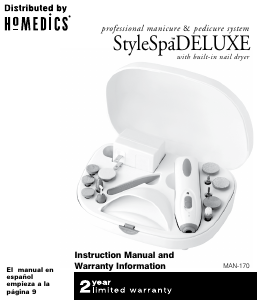 Manual de uso Homedics MAN-170 Set de manicura-pedicura