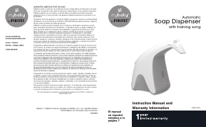 Manual de uso Homedics MYB-W10 Dispensador de jabón