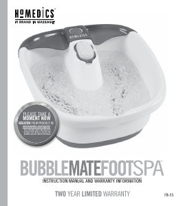 Manual Homedics FB-55 Foot Bath