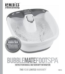 Mode d’emploi Homedics FB-55 Bain de pieds