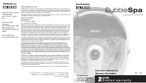 Manual de uso Homedics BL-150 Baño de pie