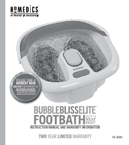 Manual de uso Homedics FB-380HJ Baño de pie