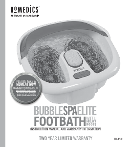 Manual Homedics FB-450H Foot Bath