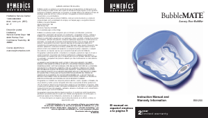 Manual Homedics BM-250 Foot Bath