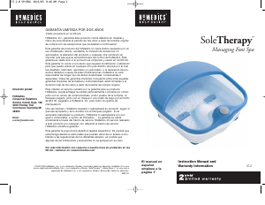 Manual Homedics ST-2 Foot Bath