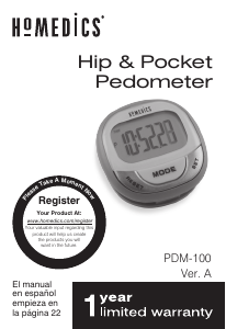 Manual Homedics PDM-100A Step Counter