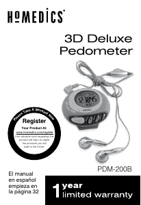 Manual de uso Homedics PDM-200 Podómetro